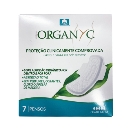 Organyc Salvaslip Diario Flujo Extra Overnight 7 unidades