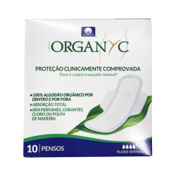 Organyc Salvaslip Diario Flujo Intenso Noche 10 unidades