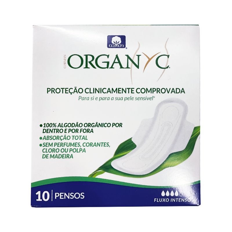 Organyc Salvaslip Diario Flujo Intenso Noche 10 unidades