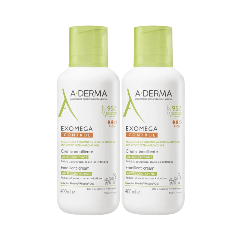 A-Derma Exomega Control Crème Emolliente 2x400ml