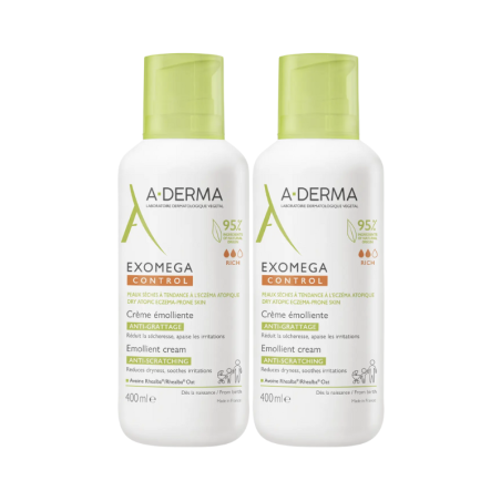 A-Derma Exomega Control Crème Emolliente 2x400ml