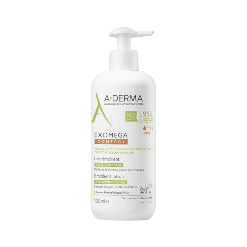 Loción emoliente A-Derma Exomega Control 400 ml