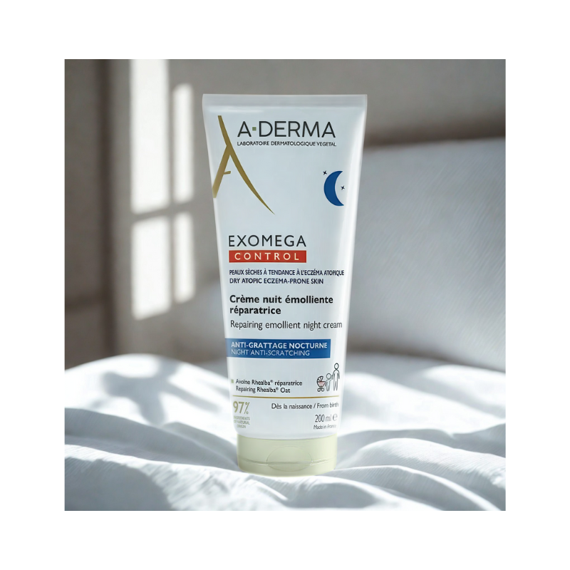 A-Derma Exomega Control Crema de Noche Emoliente Reparadora 200ml