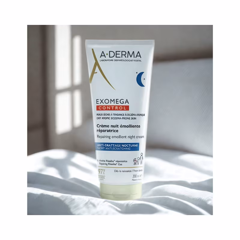 A-Derma Exomega Control Creme de Noite Emoliente Reparador 200ml