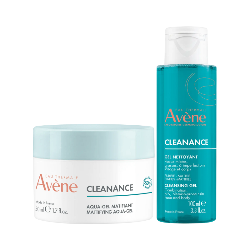 Avène Cleanance Aqua-Gel Matificante + Gel de Limpeza Pack
