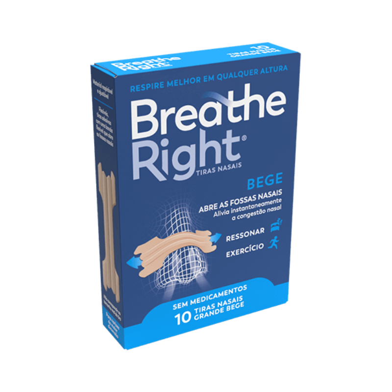 Breathe Right Tiras Nasales Tamaño Grande 10 unidades