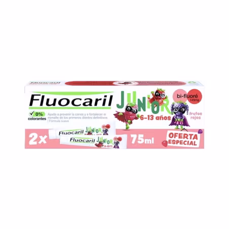 Fluocaril Junior Pasta de Dentes Frutos Vermelhos 2x75ml