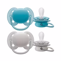 Philips Avent Chupete Ultra Suave Azul y Gris 6-18m 2 unidades