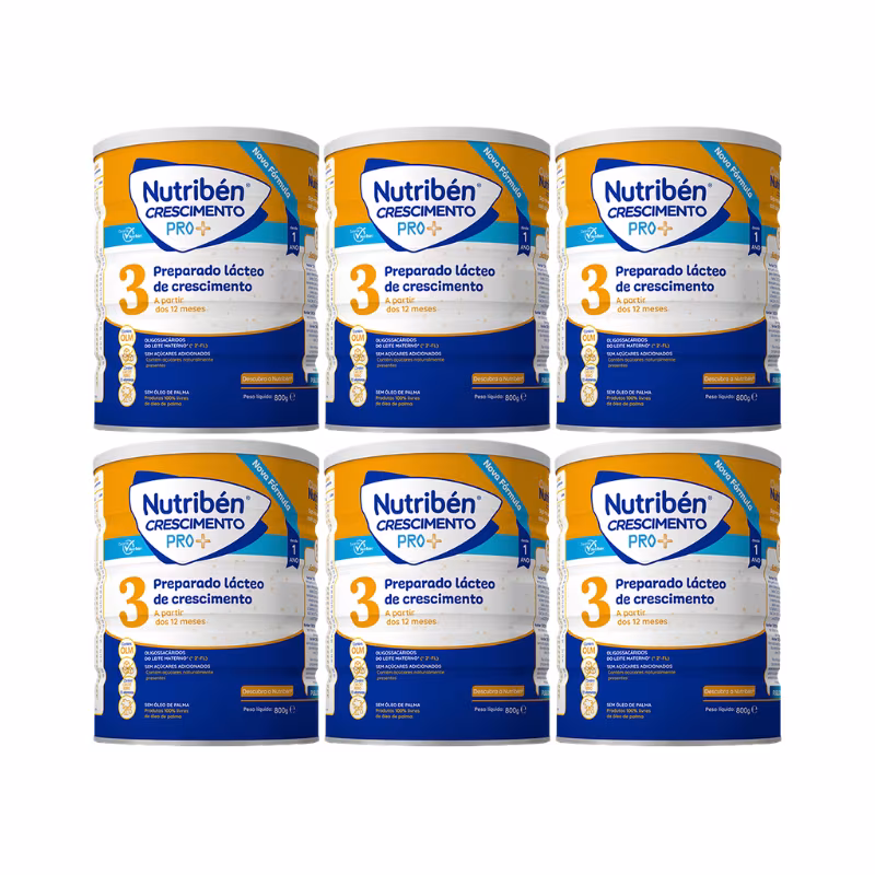 Nutribén Crescimento Pro+ 3 800g Pack 6 unidades