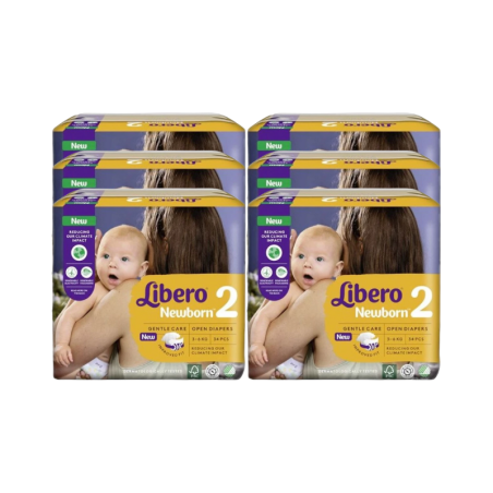 Libero Newborn 2 34 diapers Pack 6 units