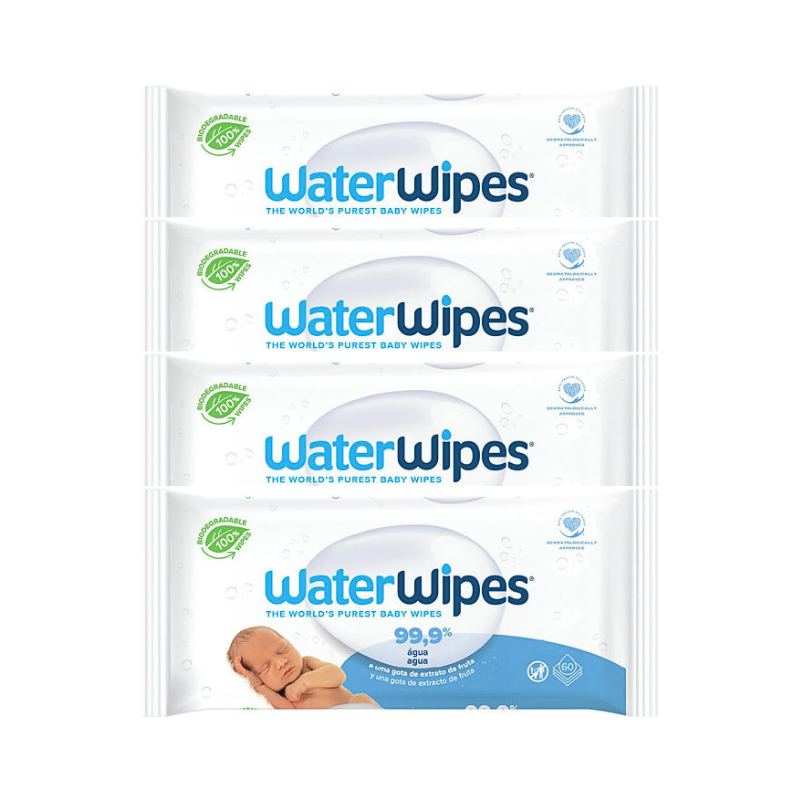WaterWipes Toalhitas Biodegradáveis 4x60 unidades