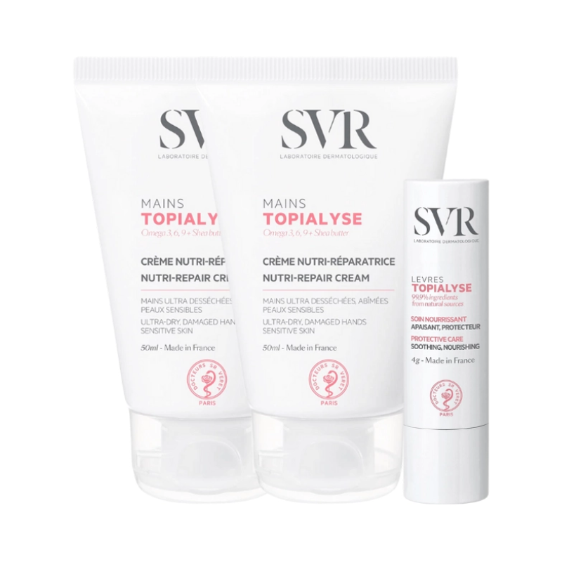 SVR Topialyse Creme de Mãos + Stick Labial Pack