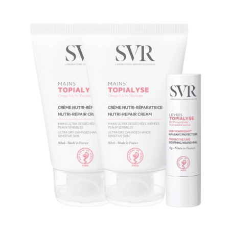 SVR Topialyse Creme de Mãos + Stick Labial Pack