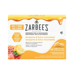 Zarbee's Gorge et Extra Immunité Miel et Citron 24 pastilles