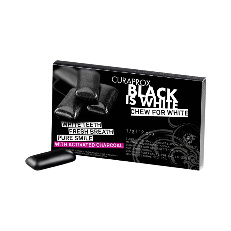 Curaprox Black is White Gomme à Mâncher 12 unités