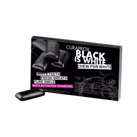 Curaprox Black is White Chicle 12 unidades