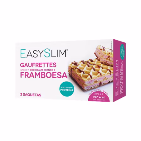 Easyslim Gaufrettes de Chocolate Branco e Framboesa 3 unidades