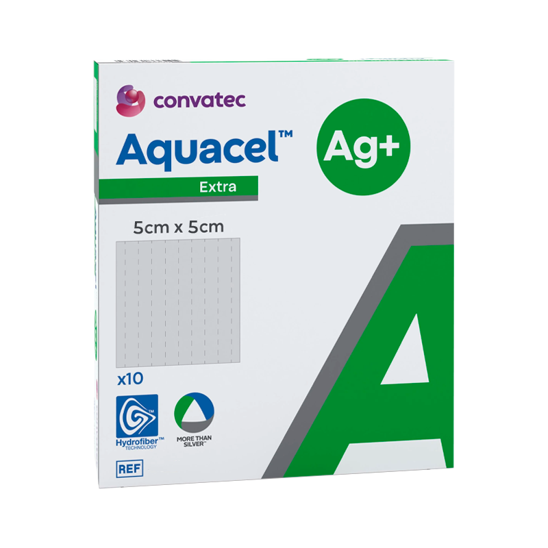 Aquacel Ag+ Extra Penso Esteril 5x5cm 10 unidades