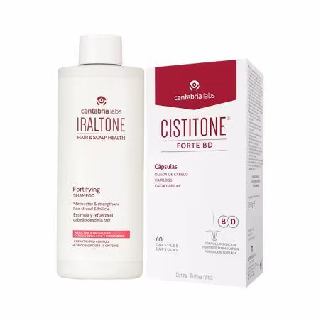 Cistitone Forte BD 60 cápsulas + Iraltone Champô Fortificante 200ml Pack