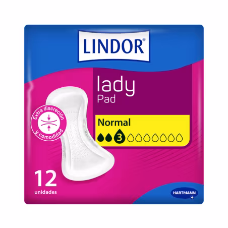 Lindor Lady Pad Normal 3 Gotas 12 unidades