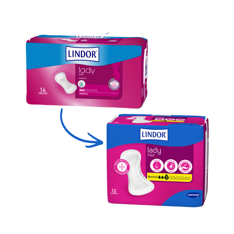 Lindor Lady Pad Normales 3 Gouttes 12 unités