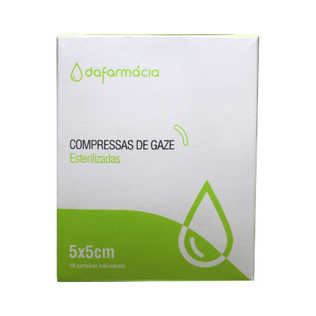 Dafarmácia Compressas de Gaze Esterilizadas 5x5cm 10 unidades
