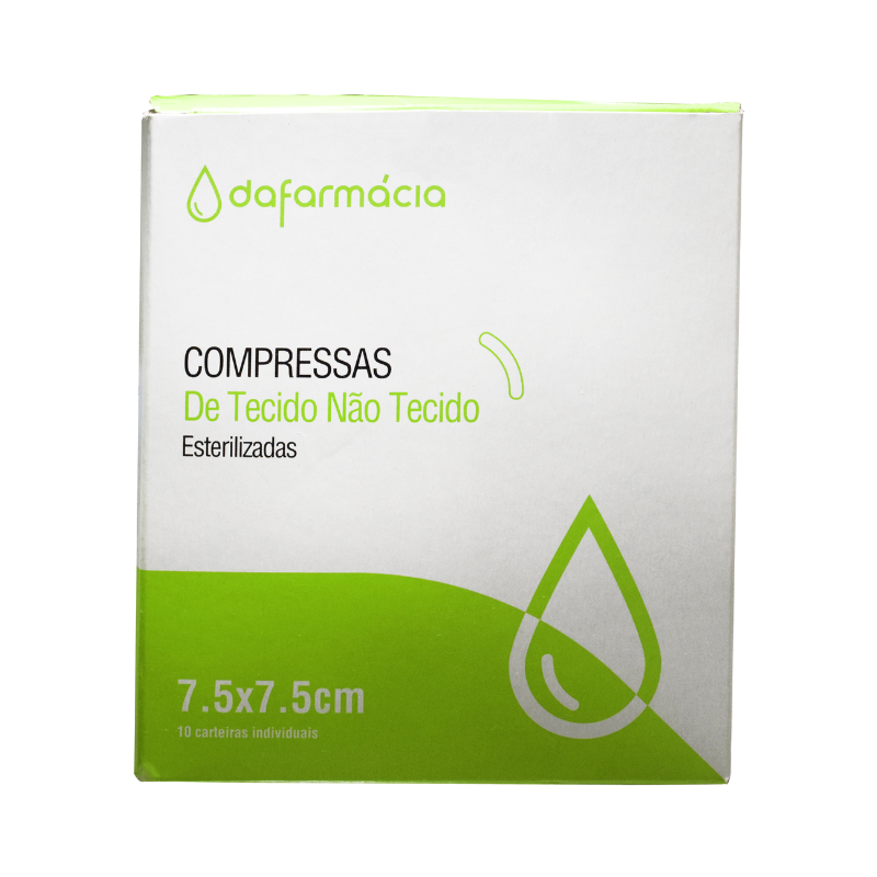Dafarmácia Compressas De Tecido Não Tecido 7,5x7,5cm 10 unidades