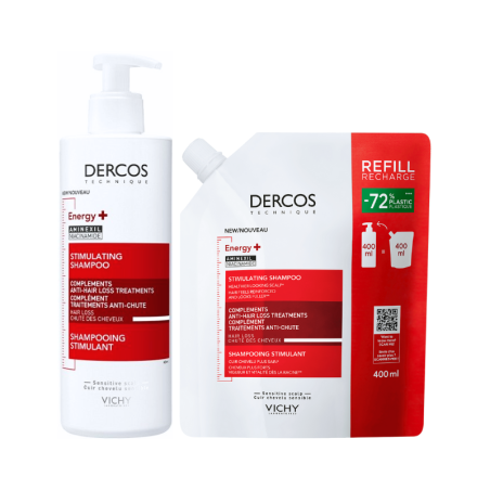 Dercos Energy+ Champô Estimulante 400ml + Recarga