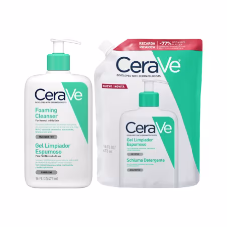 CeraVe Gel Limpiador Espumoso 473ml + Recambio
