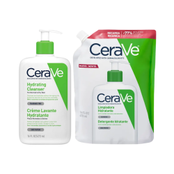 CeraVe Crème Nettoyante Hydratante Visage 473ml + Recharge