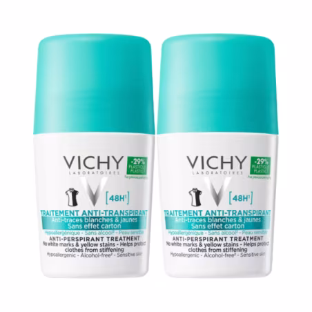 Vichy Antitranspirante 48h Antimanchas Roll-On 2x50ml