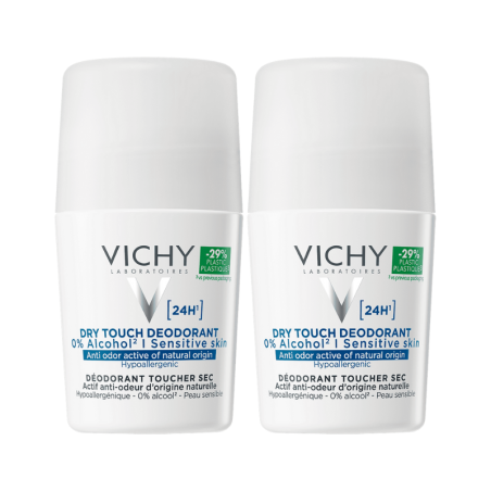 Vichy Deodorant 24h Dry Touch Roll-On 2x50ml