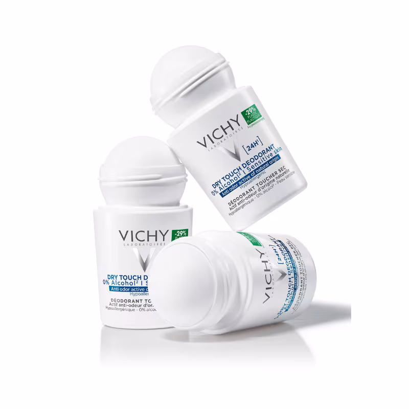 Vichy Deodorant 24h Dry Touch Roll-On 2x50ml