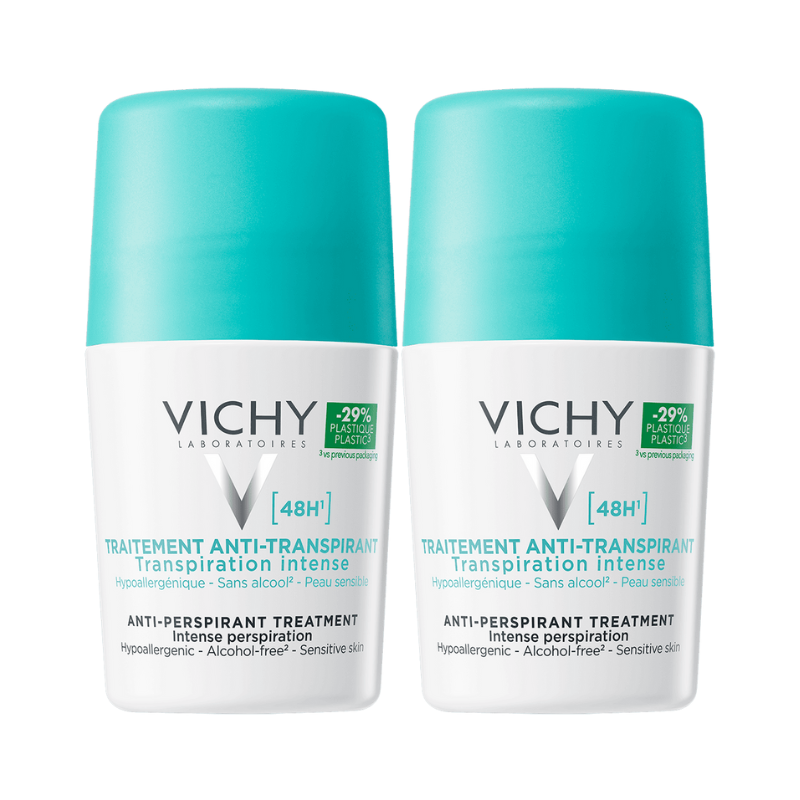 Vichy Desodorizante 48h Cuidado Antitranspirante Roll-On 2x50ml