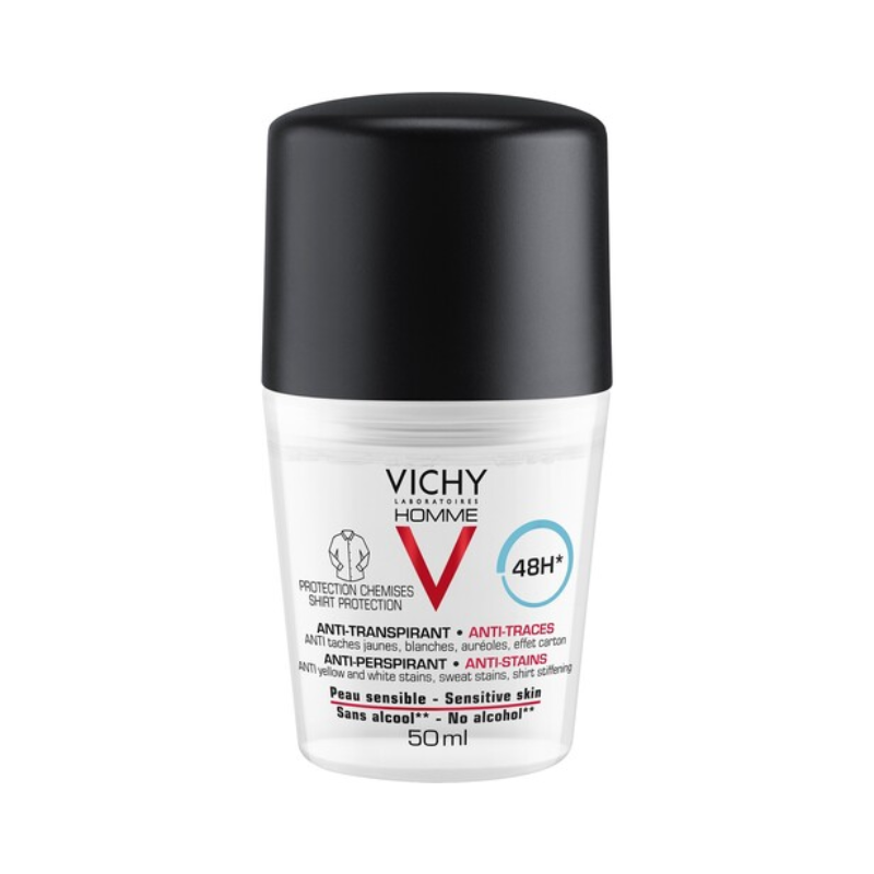 Vichy Homme Deodorant 48h Antiperspirant Anti-Stain 50ml
