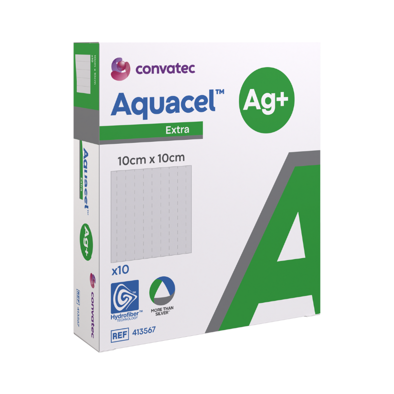 Aquacel Ag+ Extra Pansement Stérile 10x10cm 10 unités