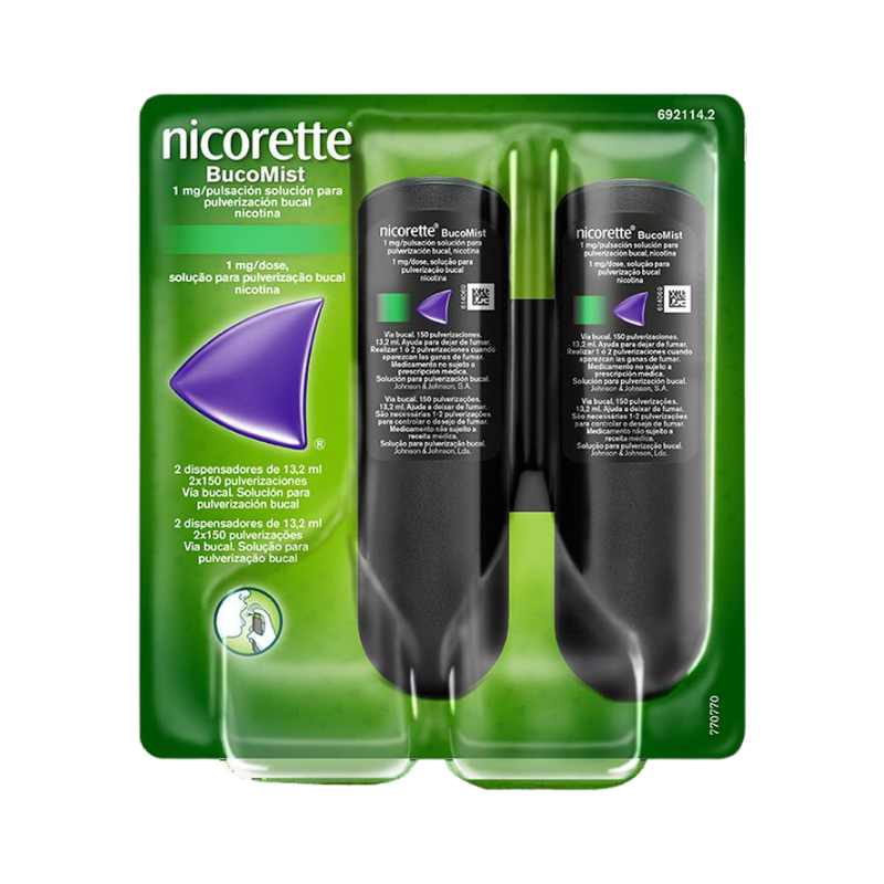 Nicorette BucoMist Menthe 1mg/spray 2x150 pulvérisations
