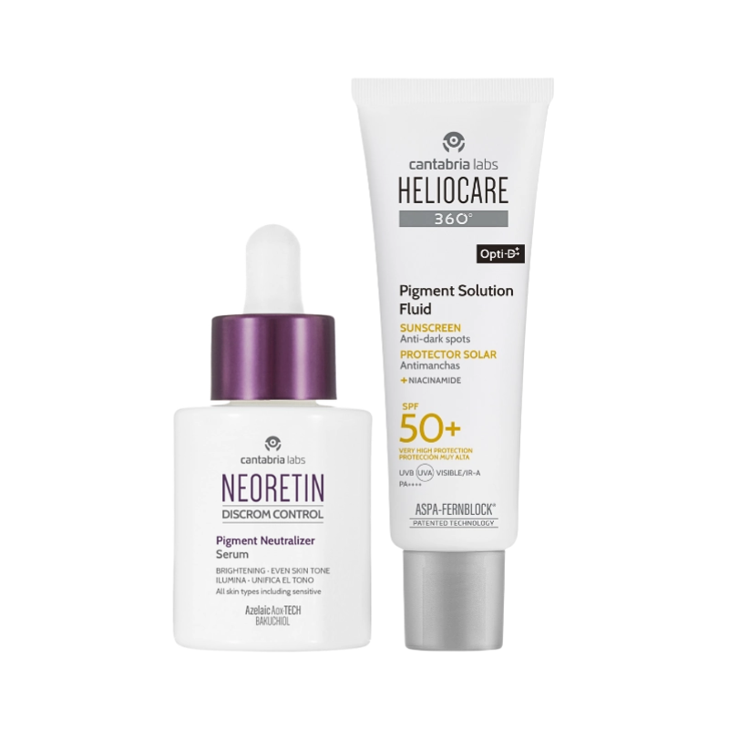 Neoretin Discrom Control Sérum + Heliocare 360º FPS50+ Fluido Pack