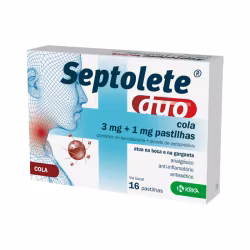 Septolete Duo 3mg + 1mg Cola 16 pastilhas