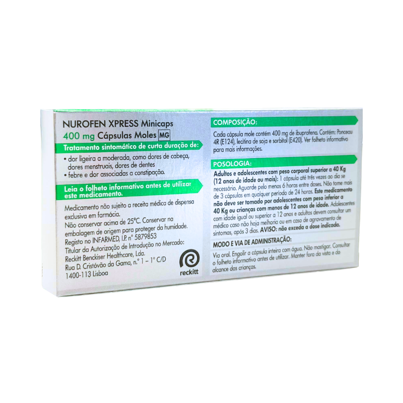 Nurofen Xpress Minicaps 400mg 20 capsules