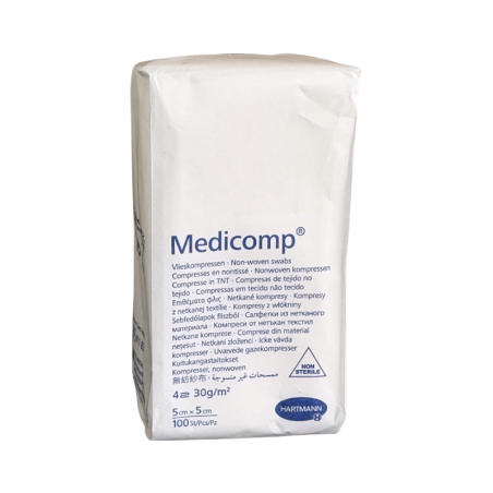 Medicomp Compresses Non Tissées Non Stériles 5x5cm 100 unités