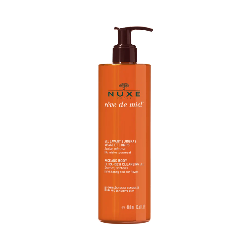 Nuxe Rêve de Miel Gel Lavant Surgras Visage et Corps 400ml