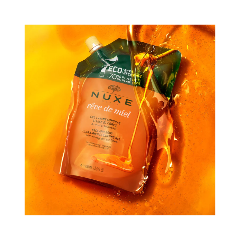Nuxe Rêve de Miel Surgras Gel Nettoyant Recharge 400ml