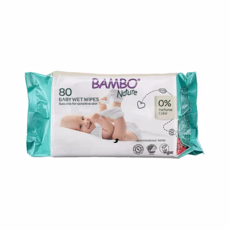 Bambo Nature Lingettes Humides 80 unités