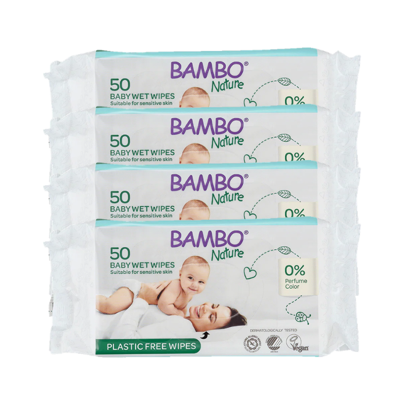 Bambo Nature Premium Wipes 4x50 units