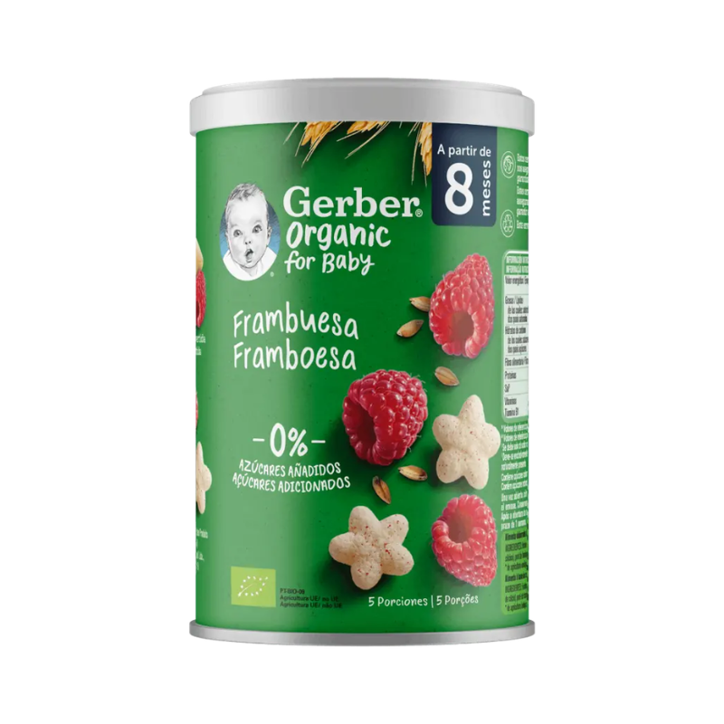 Gerber Organic Puffs Framboesa 8m+ 35g