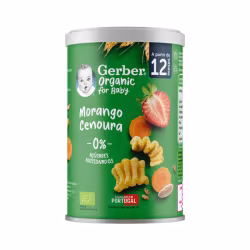 Gerber Organic Puffs Morango e Cenoura 12m+ 35g
