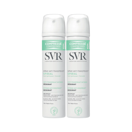 SVR Spirial Desodorizante Antitranspirante Intenso Spray 2x75ml