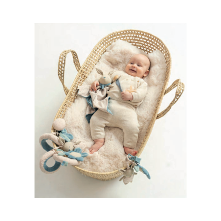Saro Cotton Bunnies Doudou Rose