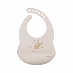 Saro Party Silicone Bib Cotton Bunnies